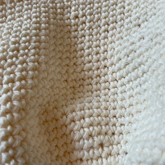 NEW FINAL SALE Off White Crochet Bucket Hat - Picture 4 of 6